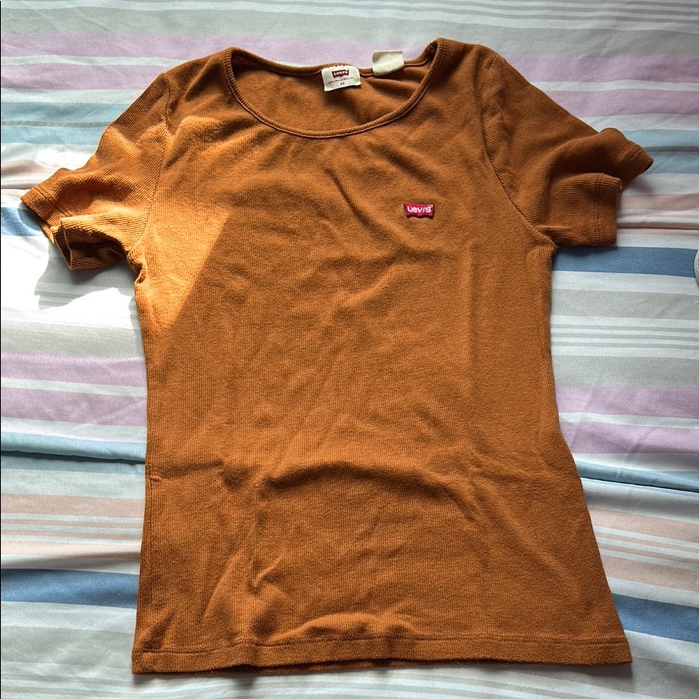 Levi's Brown Fitted Short Sleeve T-Shirt